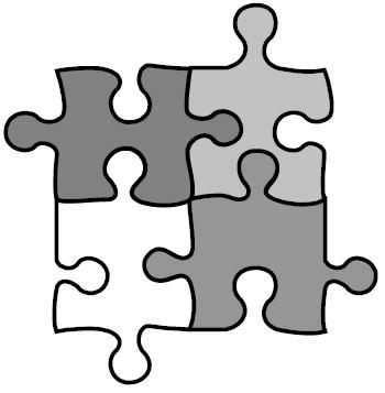 vier puzzleteile